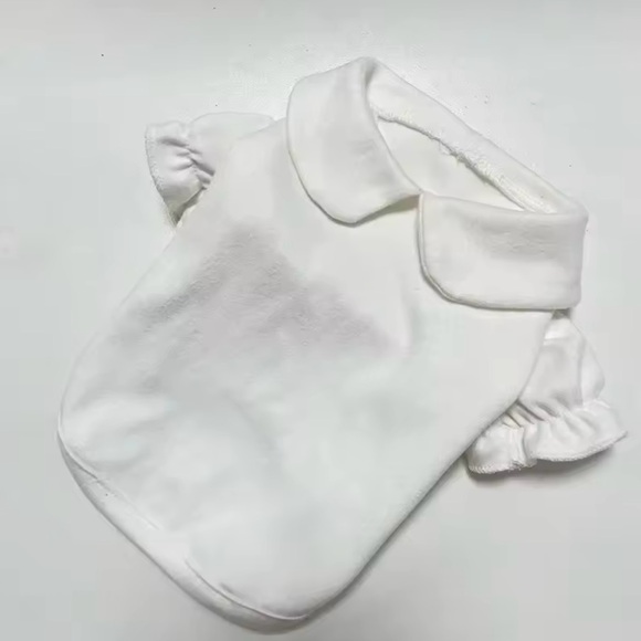 Red Velvet puppy dog Dress with Bow Christmas outfits - Picture 7 of 9